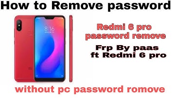Redmi 6 Pro (M1805D1SI) Hard Reset |Pattern Unlock |Factory Reset Easy Trick With Keys