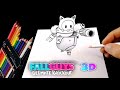 COMO DIBUJAR Y COLOREAR AL GATO ROBOTO DE FALL GUYS | 3D | how to draw fall guys gato robot skin