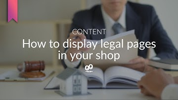 How to display the legal pages in your shop | GoodBarber Shopping Apps Tutorials