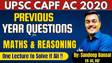 CAPF AC 2020: Maths & Reasoning FULL ANSWER KEY & EASY EXPLANATIONS |