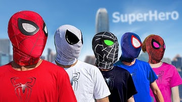 PRO 5 SUPERHERO TEAM || Hey Spider-Man , Go To Trainning Nerf Gun !!! ( Live Action ) - FLife vs