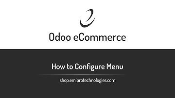 Odoo eCommerce Header Menu Setup