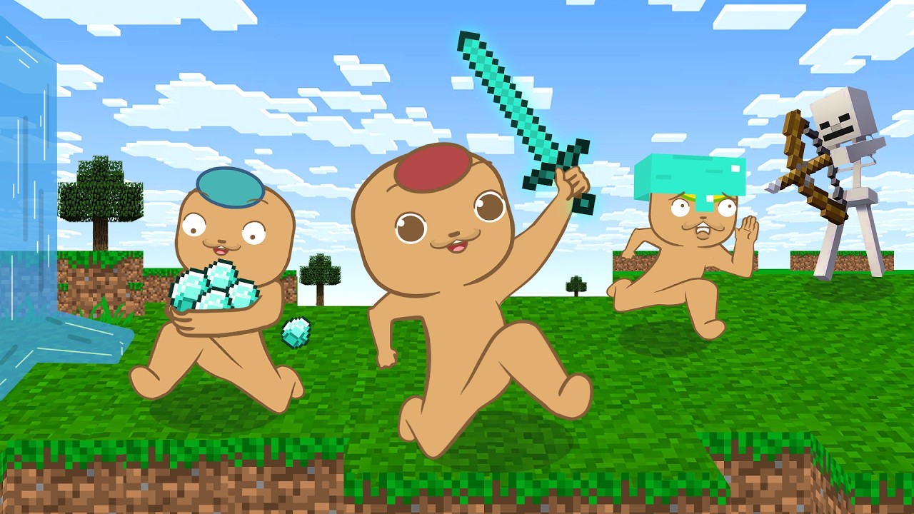 JE COMMENCE MINECRAFT AVEC MES FRERES !! (On Est Tous la!)