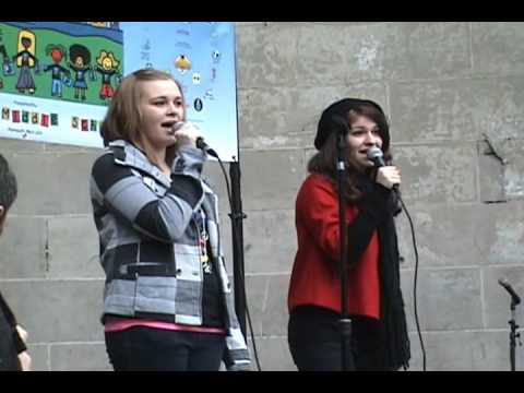 Alyssa and Danielle Sing Imagine