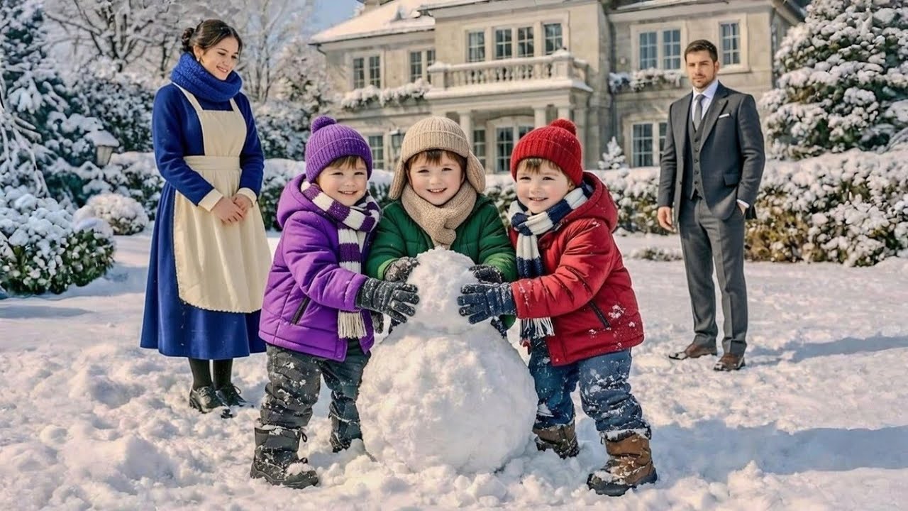 Es hätte ein Anruf genügt, um das Lachen seiner Kinder im verschneiten Garten zu beenden. Doch der Millionär blieb am Fenster stehen. Vor ihm lag eine Szene, die es in seiner Welt nicht geben...