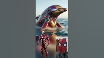 Superheroes but Dolphins 💥 Marvel & DC-All Characters #marvel #avengers#shorts