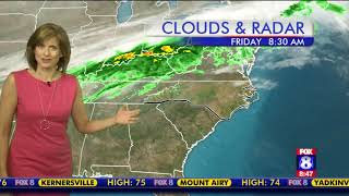 Today: Mostly cloudy, windy and warm