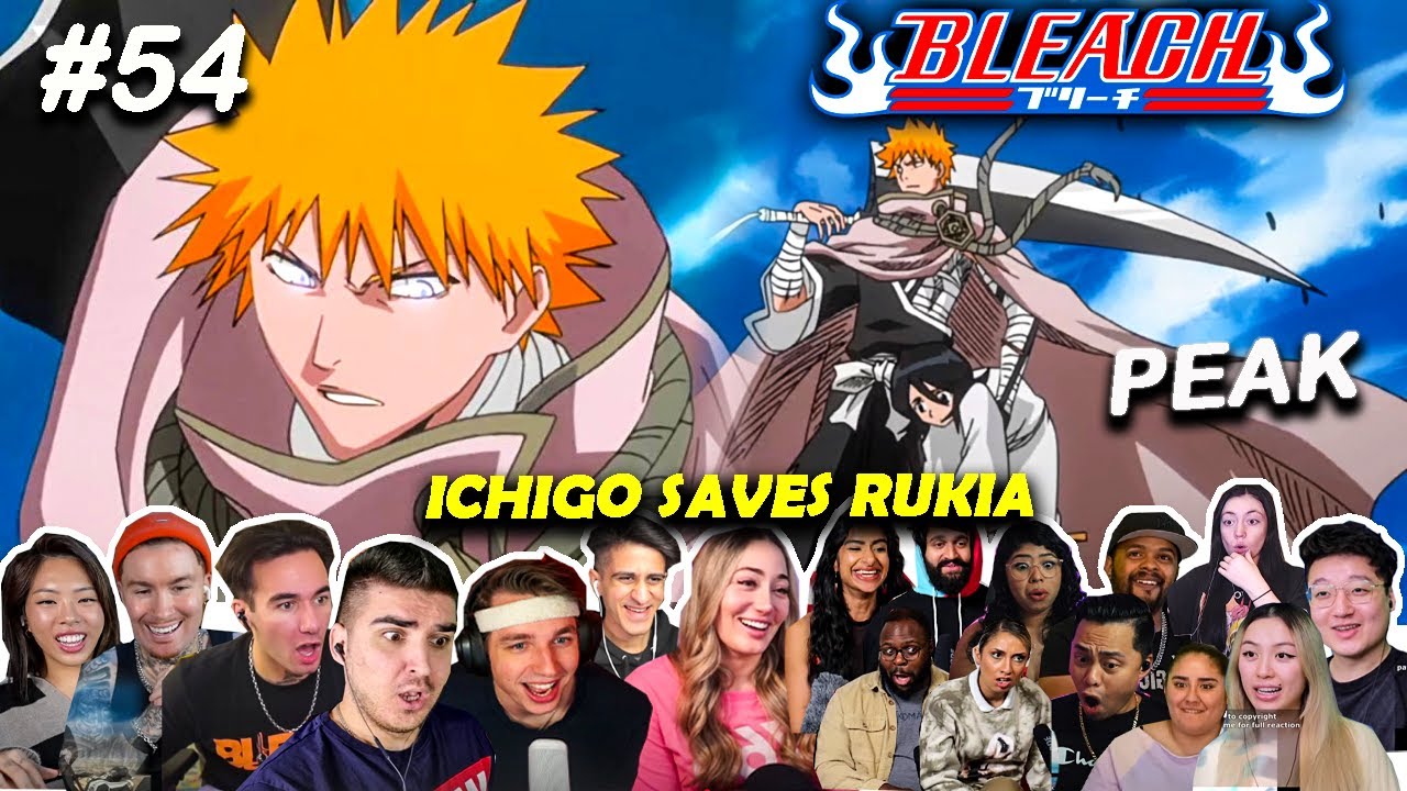 Ичиго спасает Рукию‼️😲 Реакция на 54 серию аниме «Блич»