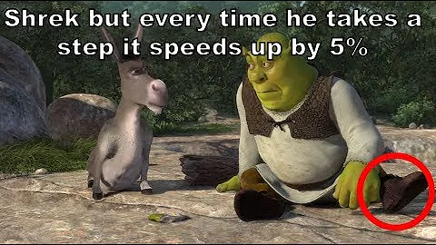 Shrek but every time he takes a STEP it gets 5% faster - DayDayNews