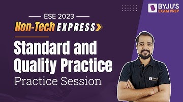 Standard and Quality Practices | Practice Session | UPSC ESE (IES) 2023 Exam Preparation