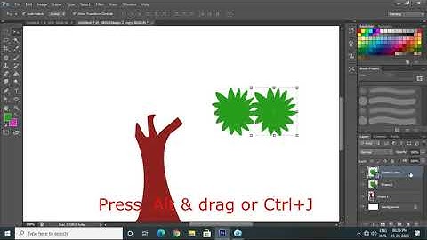 How to draw a tree in Photoshop for beginners || Tree kaise banate hain || Very basic tutorial