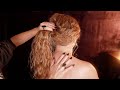ASMR Hair Session For Sleep Combing With Neck And Back Tracing