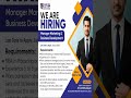 manager marketing|business development #shorts#jobs