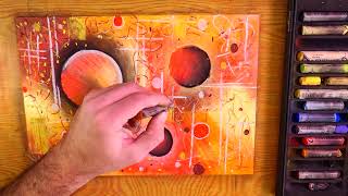 Fun Circles Abstract Painting In Soft Pastel - REMBRANDT | Red Art Demonstration screenshot 4