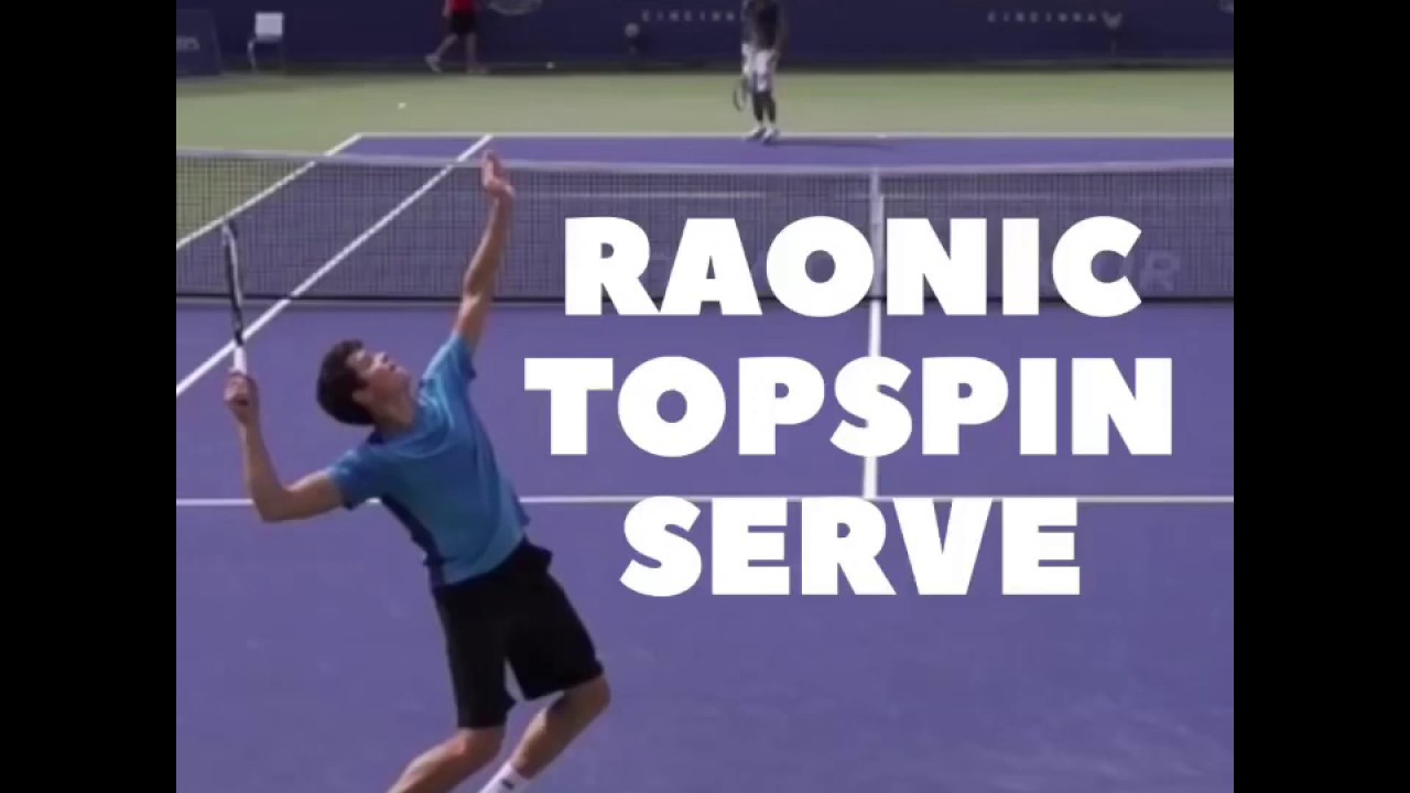 HOW to hit a TOPSPIN SERVE (like Milos Raonic)
