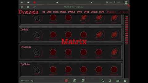 Dystopia AUv3 TUTORIAL in apeMatrix - EsotericSynth+Dystopia+RealDelayrium