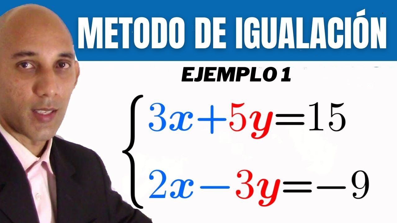 Sistemas de ecuaciones, Método de Igualación -  Ejemplo 1