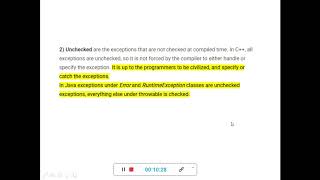 Checked and Checked Exception in Urdu