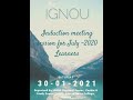 IGNOU induction meeting for July-2020 learners-Sacred Heart College Study Center [1402] - 30-1-2021