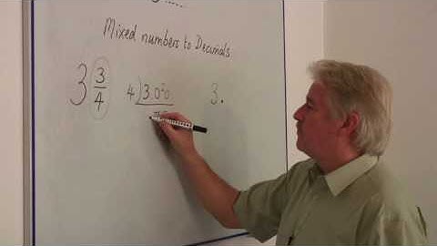 Math Calculations & Conversions : Changing Mixed Numbers Into Decimals