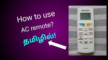 how to use ac remote in tamil