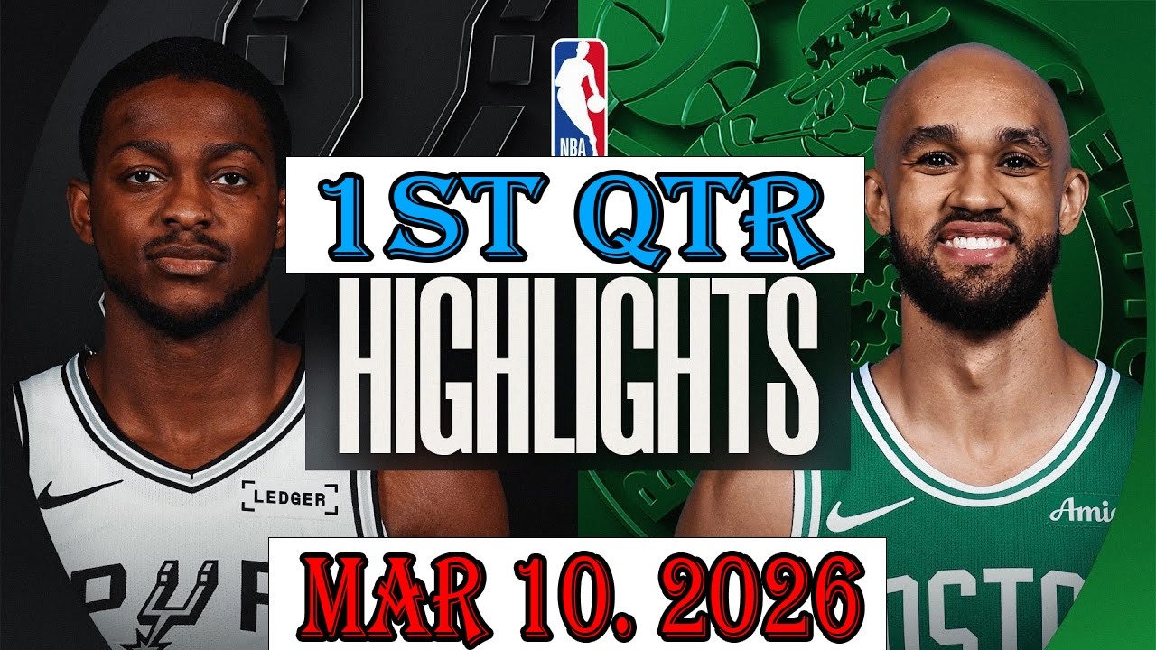 Матч «Сан-Антонио Спёрс» против «Бостон Селтикс», 1-я четверть, 10 марта 2026 г. | Обзор матча НБА