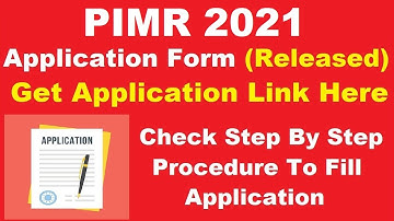 PIMR 2021 Application Form (Released) - How To Fill PIMR Application Form 2021