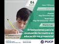 Webinar: Orientaciones para la evaluación formativa en educación no presencial