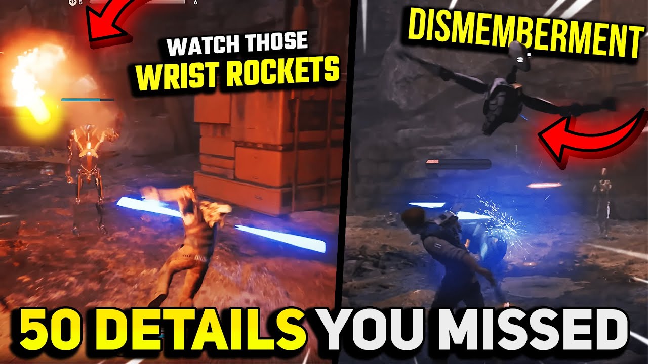 50 AMAZING Details & Easter Eggs Jedi Survivor NEW 9 Minute Gameplay