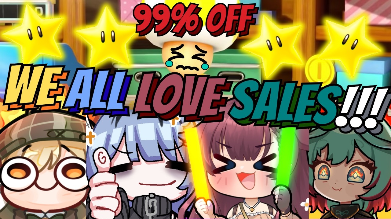 Hiyori goes hard on the Mario Party Sale with @KannaYanagi @AmayaWhisperCH @AlteriLimina