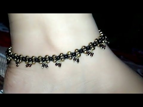 Black thread Anklet. How to make an anklet? 