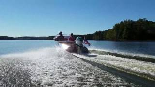 Cruising classic Mercs on Feathercraft Deluxe Runabout and Aristocraft Torpedo 14