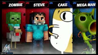 Mega Battle Chicken Jockey & Movie Steve Vs Cake & Peashooter
