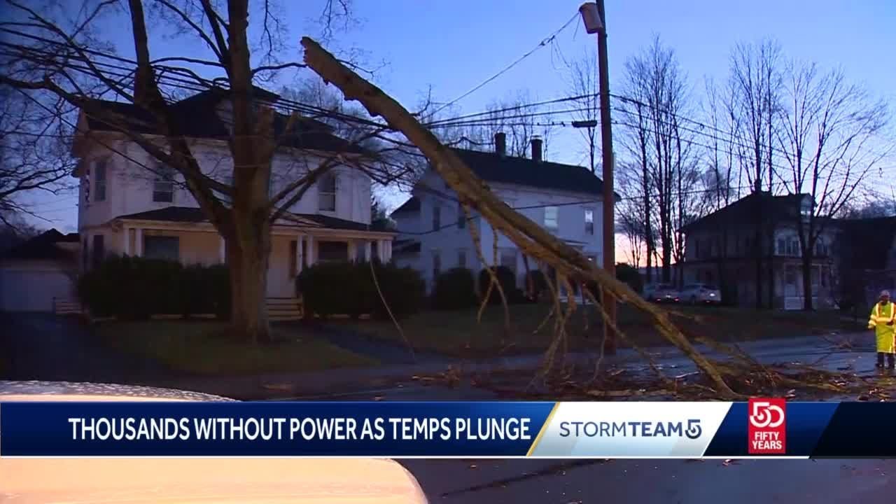 'It was howling;' Thousands remain in dark after powerful storm - YouTube