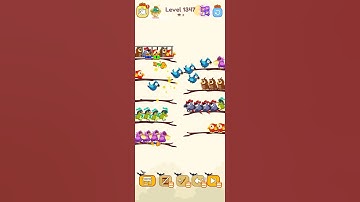 Bird sort calar game leval 1347 #games #leveldesign #playgaming #colorgame #gaming #romantic #video