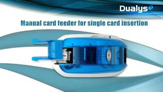 Dual sided card printer  Evolis Dualys pass card printer  Transit passes  Magnetic card printing   E