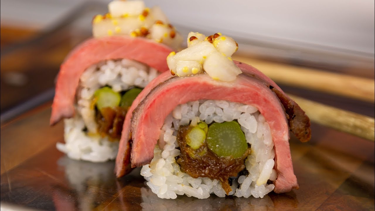 Dry Aged Steak Sushi Roll - How to Make Sushi Tutorial | How To Make Sushi