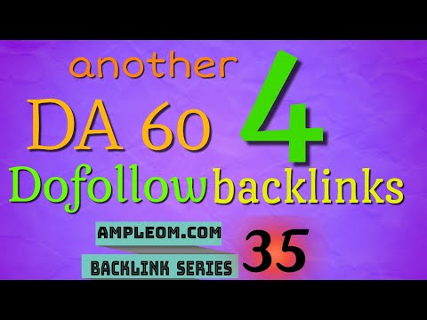 Another 4 DA 60 free dofollow backlinks: Ampleom.com backlink series 35