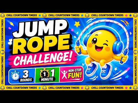 3 Minute Jump Rope Challenge | PE Brain Break | 3 Rounds of 1 Minute