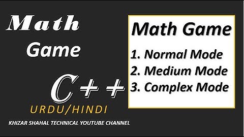 Math Game In C++ Projects With Source Code C++ Mini Projects For Beginners C++ Complete Project Urdu