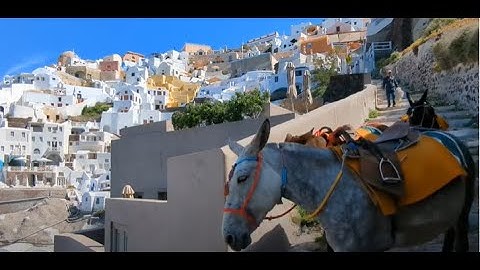 Amazing Santorini (Greece) Spring 2022 - Drone 4K DJI Mavic Air 2, Sunset at the end