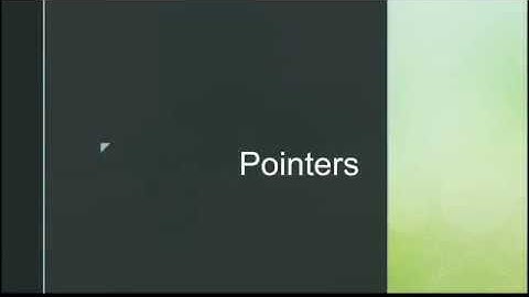 Pointer/ Reference in C [粵]