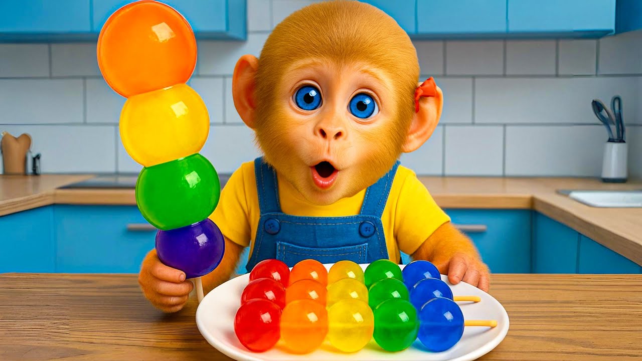 El mono LADO intenta hacer una comida de arcoíris gigante 😱🌈 ¡deliciosa o DESASTRE! | MONO LADO TV