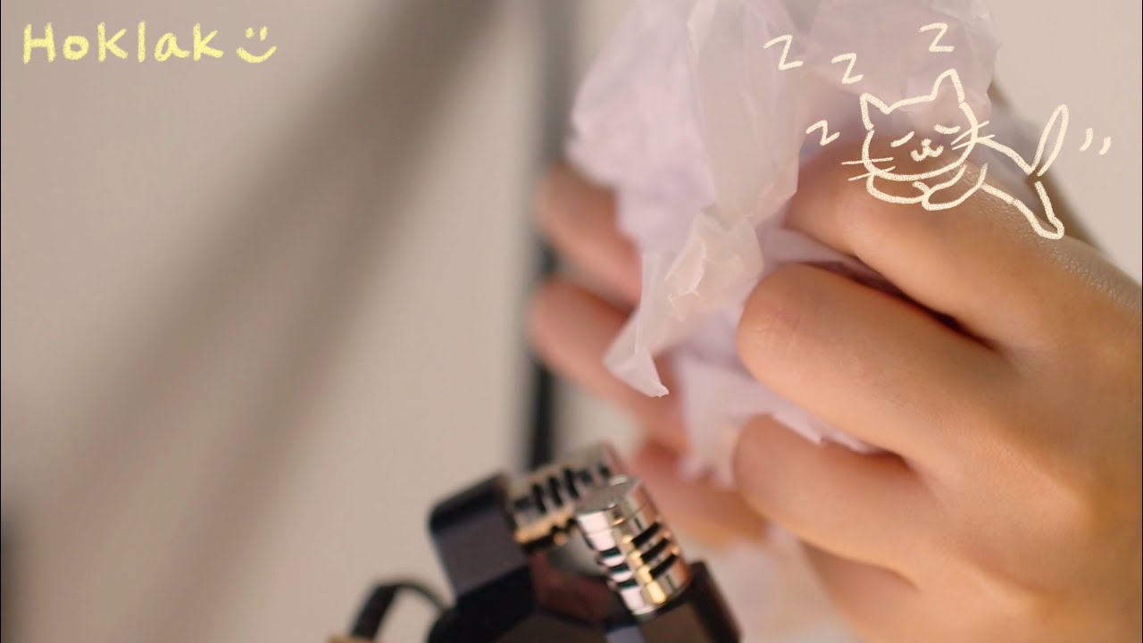 바삭 바삭한 종이 소리 ٩(๑´O`๑)۶| Fold your stress into a ball and toss it away | ASMR