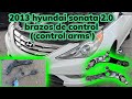2011-2014 hyundai sonata 2.0 Turbo como cambiar brazos de control ( how to replace control arms )