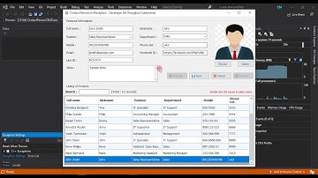 Contact Persons CRUD System using VB Net and MS Access DEMO