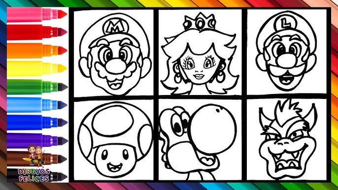 Dibuja y Colorea A Los Personajes De Super Mario 👨👸🏼🍄🐢🦖🌈 Dibujos Para Niños - YouTube dibuja-y-colorea-a-los-personajes-de-super-mario-dibujos-para-ni-os-youtube