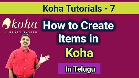 How to Create Items in Koha I How to Add Items in Koha I In Telugu | Seshu Creations