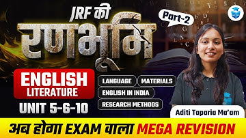 UGC NET English Literature Marathon | Paper-2 English Unit 5,6,10 Complete Revision | Aditi Taparia