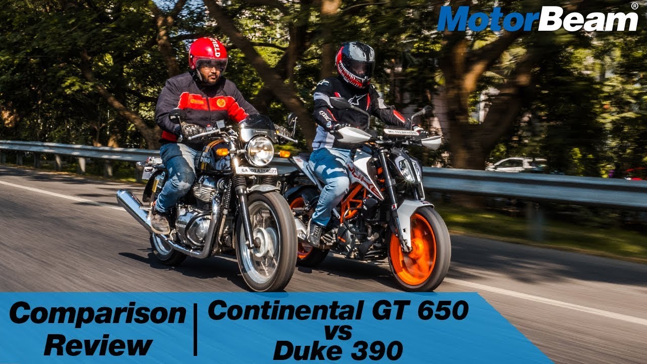 Royal Enfield Continental Gt 650 Vs Ktm Duke 390 Motorbeam Youtube
